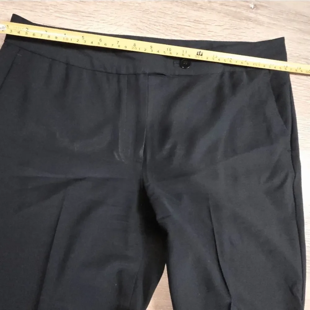 Talbots Black Wide Leg Pants High-Rise Flare - Picture 6 of 9